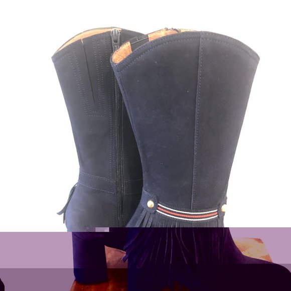 Blue Suede Boots by Daniela *New* - Picture 4 of 7
